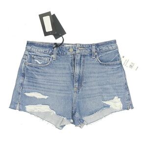 PAIGE Margot Light Blue High Rise Distressed Jean Shorts Size 26 NWT New
